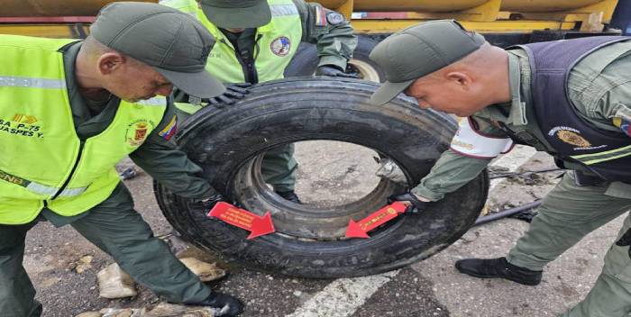 GNB en el Zulia incauta 163 panelas de droga oculta en cauchos