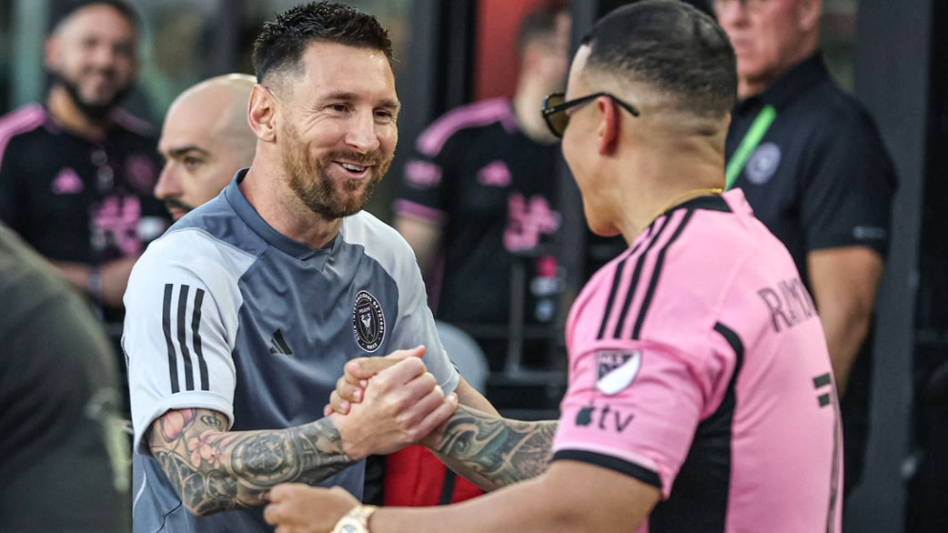 Daddy Yankee y Lionel Messi se encontraron este sábado en Miami