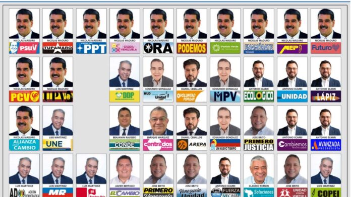 CNE publica tarjetón oficial con 10 candidatos de cara a las elecciones presidenciales