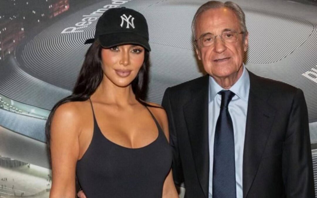 La ruta de Kim Kardashian y su hijo Saint West por Madrid: de la Catedral de la Almudena al Bernabéu con Florentino Pérez