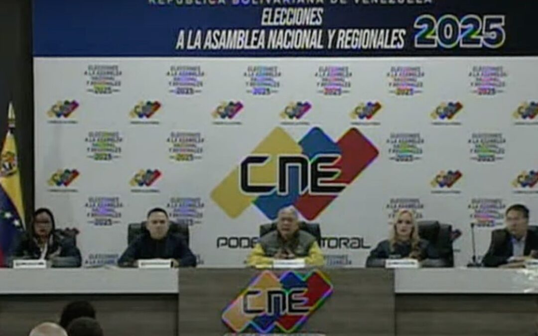El CNE reportó 42,63% de participación en comicios parlamentarios y regionales
