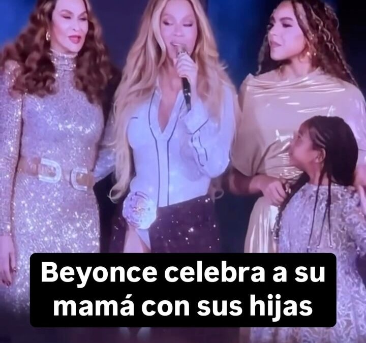Beyonce celebra a a su mamá Mama T en su concierto en Los Angeles junto a sus hijas debido a la ventas del@nuevo libro de su mare que está en los primeros lugares en venta 🎉