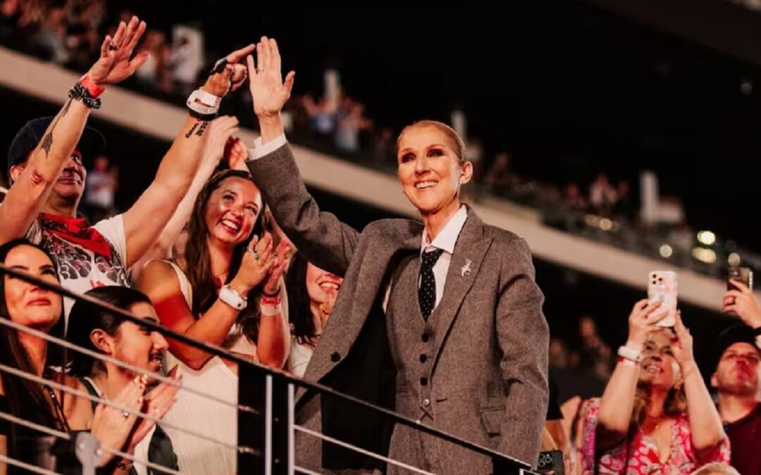 Celine Dion reapareció en un concierto de Coldplay