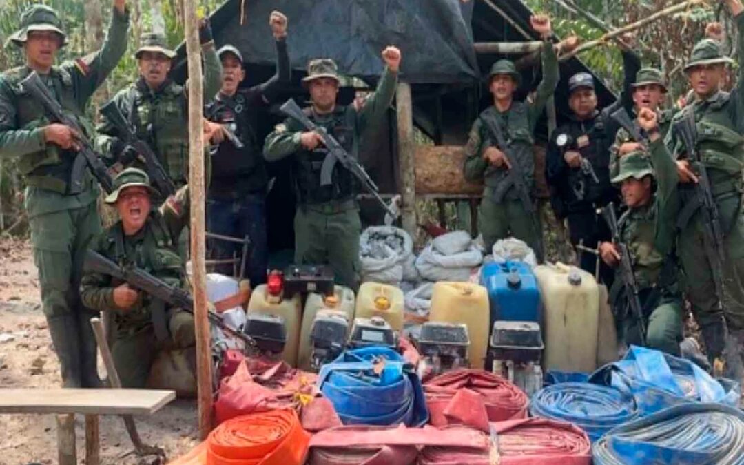 FANB desmantela campamento de minería ilegal en Amazonas