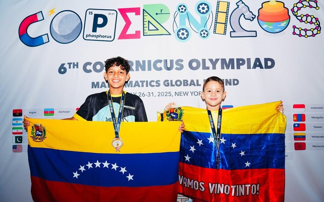 Dos niños venezolanos brillan con medallas en Olimpiada de Matemáticas en Nueva York