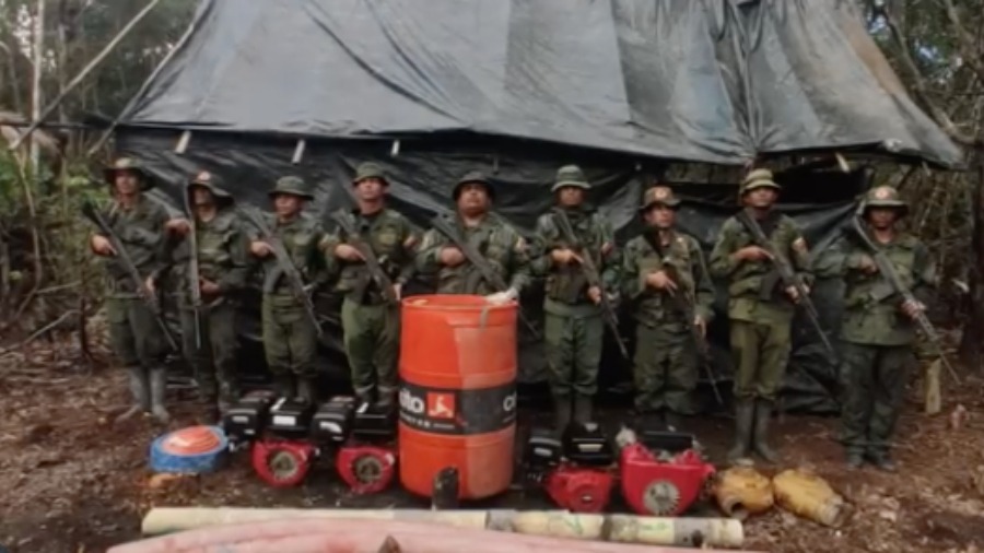 FANB destruye campamento de minería ilegal en Amazonas