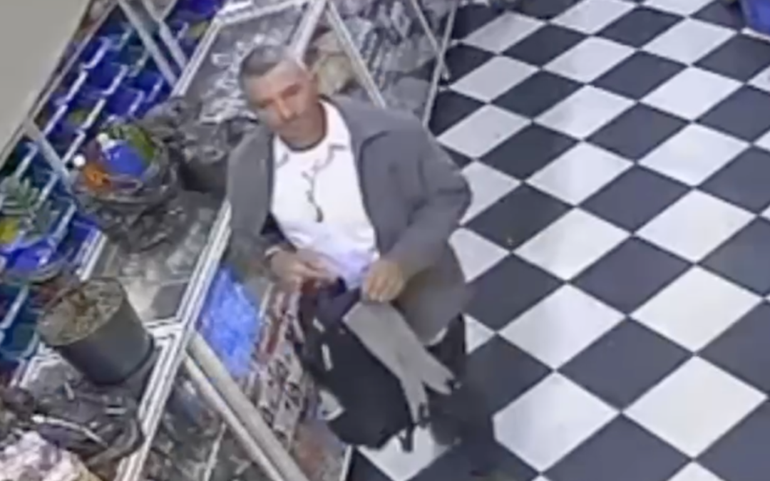 Delincuente roba cochinito con aguinaldos en perfumería de Los Teques y queda grabado por cámaras