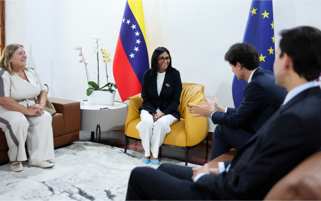 Delcy Rodríguez recibió a delegación de la Unión Europea para fortalecer lazos de cooperación