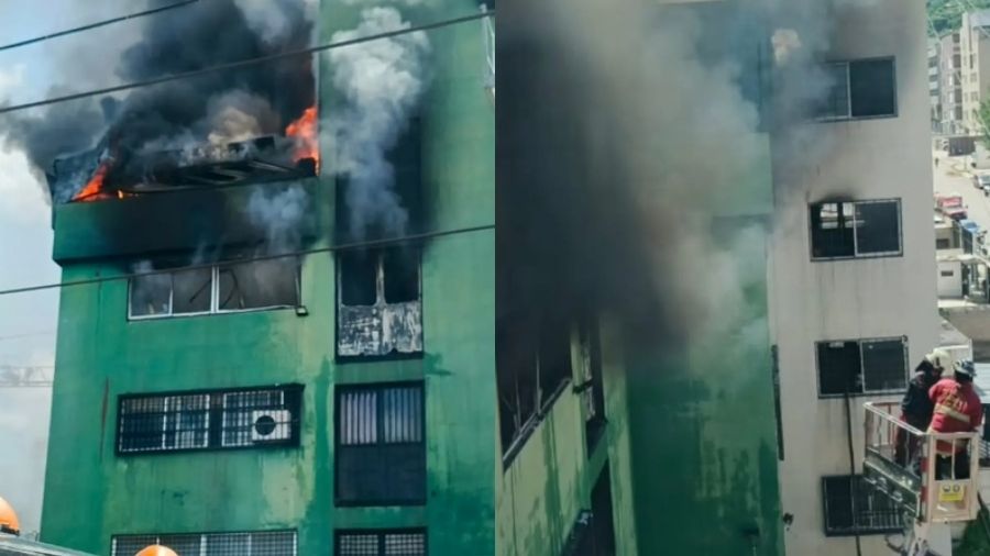 Incendio registrado este lunes en zona industrial de Palo Verde afectó empresa de cosméticos